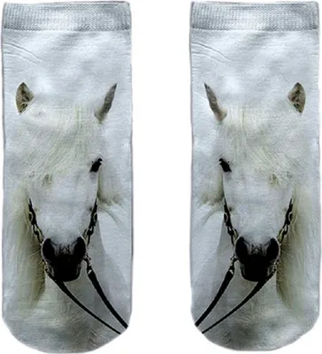 Produktbild von Socken weißes Pferd, Einheitsgröße, Strümpfe Socke, Pferde Pony