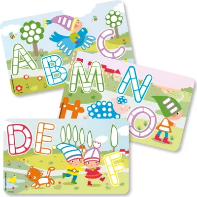 Produktbild von PlayMais Bastel Kreativität Classic 14 Karten ABC Buchstaben 160246