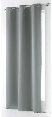 Image de Rideau à oeillets 140 x 240 cm - Occultant uni - Gris clair