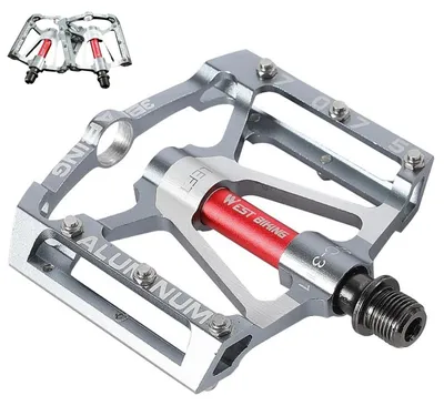 Obrázek produktu pro CNC hliníkové pedály pro kolo, 3 ložiska, protiskluzové, 9/16 palce, vhodné pro horská kola (MTB) a elektrokola, stříbrné