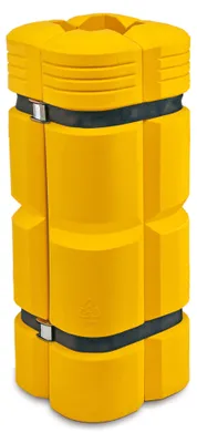 Produktbild von Moravia Säulenschutz aus PE gelb 1100 mm hoch für Rechtecksäulen Seitenlänge 200-300 mm
