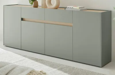 Produktbild von Sideboard "Center" in Salbei und Barista Eiche Kommode 223 cm