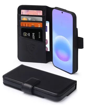 Productafbeelding van MobyDefend Hoesje - Geschikt voor Samsung Galaxy A57  - Luxe Leren  Wallet Bookcase - Zwart
