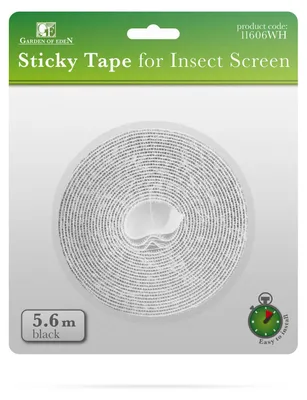 Produktbild von Befestigungsband für Insektenschutzgitter – Selbstklebend – 5,6 x 1 cm – Weiß – Für Insektenschutzgitter, Fenster- und Türgitter [11606WH]