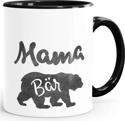 Produktbild von Kaffee-Tasse Mama, Papa, Baby Oma Opa Bär Geschenk Familie Keramikbecher mit Aufdruclk Moonworks®