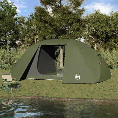 Produktbild von Angelzelt Olivgrün Polyester 7 Personen Langlebig Angelzelt, Campingzelte DesignMöbel Neu