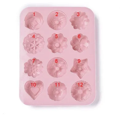 Produktbild von 2 stücke Lebensmittelqualität Silikon Blume Geformt Kuchen Dekorieren Schokolade Süßigkeiten Schmuck Formen