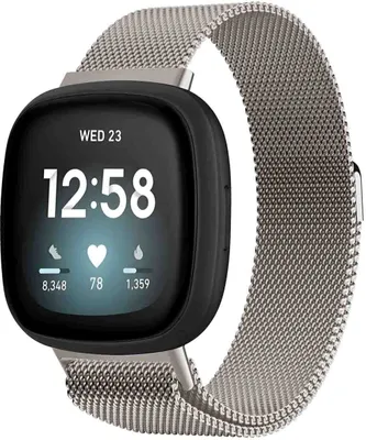 Produktbild von Fitbit Sense, Fitbit Sense 2, Fitbit Versa 4, Fitbit Versa 3 Band: imoshion Magnetisches Milanese Band ohne Installationshilfe