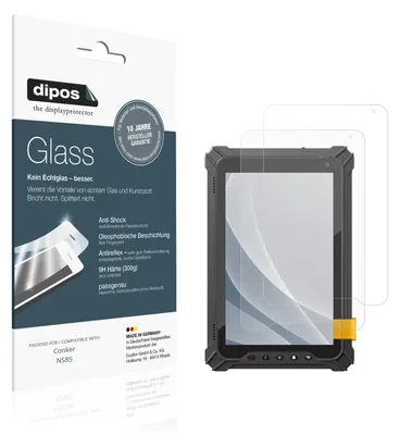 Produktbild von 2x Schutzfolie für Conker NS85 matt - Anti-Shock 9H Folie dipos Glass Kunststoffglas