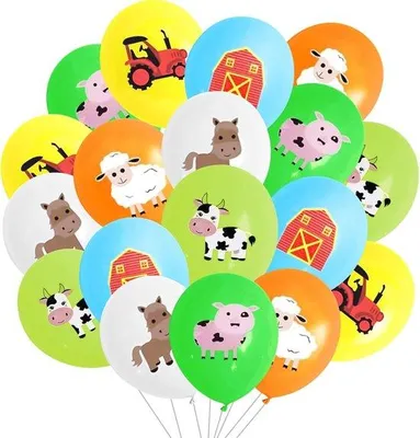 Produktbild von Traktor- und LKW-Druckballons 36er Set - Dekoration für Jungen - Kinderfest und Geburtstagsgeschenk