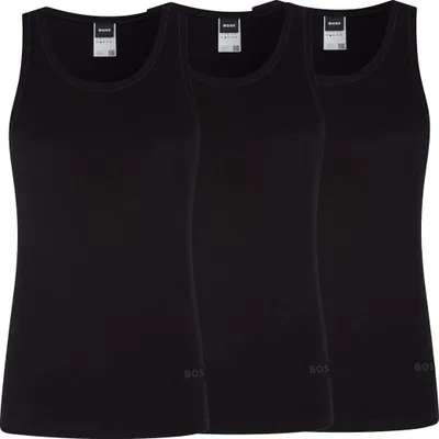 Zdjęcie produktu dla BOSS Podkoszulki Tank Topy Bawełna z haftowanym logo L Czarny/Czarny