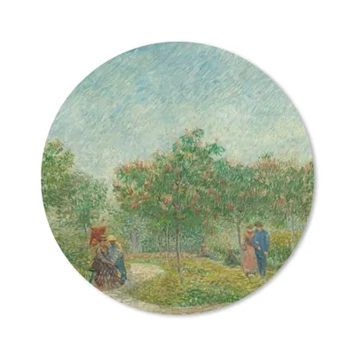 Produktbild von MuchoWow® Mauspad Mousepad Garten mit Liebenden - Vincent van Gogh 20x20 cm - Mousepads - Maus Mat - Pad - Mausunterlage - Schreibtischmatte