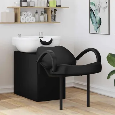 Produktbild von PUEAZU Shampoo Stuhl Schwarz und Weiß 136 x 60 x 92 cm Kunststoff - Friseurstühle &19311