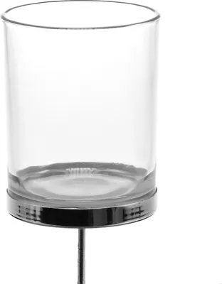 Produktbild von Elegante Kerzenhalter Metall Glas Ø6,5cm H19cm 2er Set - Perfekt für Tischdeko, Adventskranz, Teelichter, 2 Stück