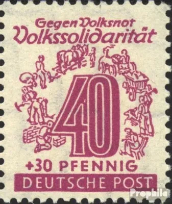 Produktbild von Briefmarken Sowjetische Zone (All.Bes.) 1946 Mi 148III, t und ä verbunden postfrisch Volkssolidarität