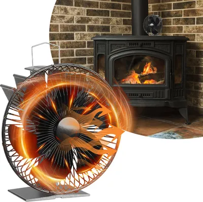 Immagine prodotto di Ventilatore per stufa a legna, ventilatore per camino, ventilatore per stufa, ventilatore per riscaldamento, ventilatore senza elettricità, ventilatore per stufa a legna