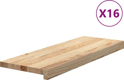 Produktbild von vidaXL Treppenstufen 16 Stk. Unbehandelt 70x25x2 cm Massivholz Eiche