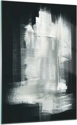Produktbild von Bilder auf glas - Einteilig - Abstraktion Schwarz Weiß - 70x100cm - Glasbilder - Wandbilder - Bilder - zum Aufhängen bereit - Wanddekoration aus Glas - Glas Bilder - Wandbild auf Glas - GPA70x100-4173
