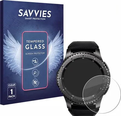 Produktbild von Savvies Schutzglas für Samsung Gear S3 Frontier / S3 Classic Displayschutz 9H Glas klar transparent