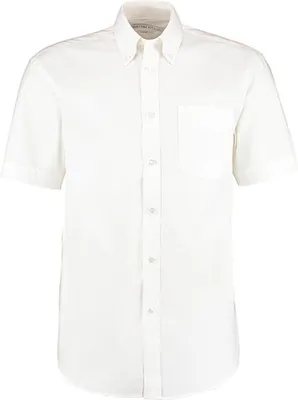 Produktbild von Kustom Kit Corporate Oxford Herren Hemd, Kurzarm BC595 (13,5 Zoll) (Weiß)