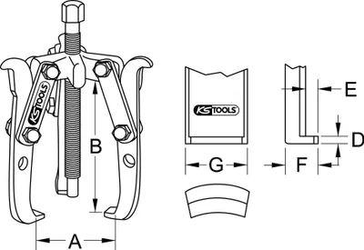 Imagen del producto de KS TOOLS: Extractor interno/externo, modelo 700.1130, 7 mm / 7,2 mm, acero para herramientas, 7 mm, 1830 g