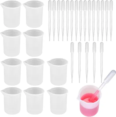 Imagen del producto de Recipientes medidores - Juego de 10 - 100 ml - Silicona - Reutilizables