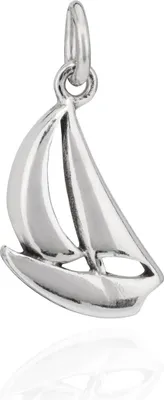 Produktbild von Kettenanhänger Segelboot 925 Silber 17x11mm Meer Silberanhänger Ring Öse Amulett