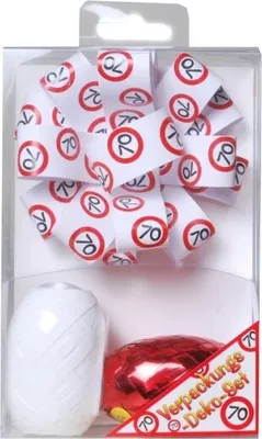Produktbild von 1x Verpackungs-Deko-Set zum 70. Geburtstag 3-teilig
