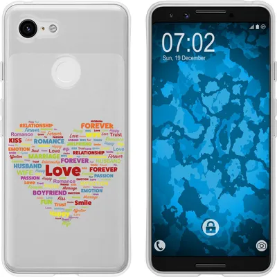 Produktbild von PhoneNatic Case kompatibel mit Google Pixel 3 Silikon-Hülle pride Wörter M5
