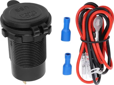 Obrázok produktu pre Zásuvka nabíjačky do auta, 12 V, vodotesná, 65 W, USB C PD3.0, 18 W QC3.0, 2-portový adaptér pre motorku, obytný automobil, loď