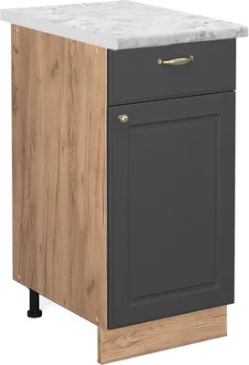 Produktbild von Küchenunterschrank Vicco Fame-Line Anthrazit-Gold 40 cm , AP Marmor, Model 45484