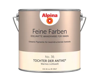 Produktbild von Alpina Feine Farben Wandfarbe No. 36 Tochter der Antike - warmes lichtweiß 2,5 L