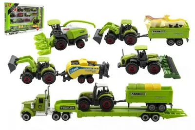Image de Machines agricoles avec animaux set de 22pcs plastique/métal - mélange de variantes et de couleurs
