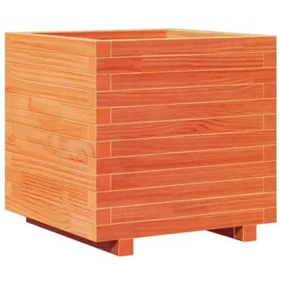 Produktbild von vidaXL Pflanzkübel Wachsbraun 50x50x49,5 cm Massivholz Kiefer
