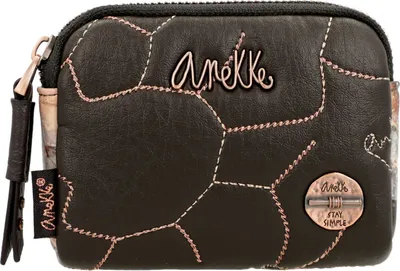 Image de Anekke étui à clés Shōen Padded Purse Multicolor marron foncé