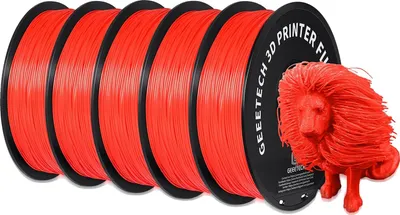 Immagine prodotto di filamento per stampante 3D, materiale PLA, compatibilità versatile, rosso