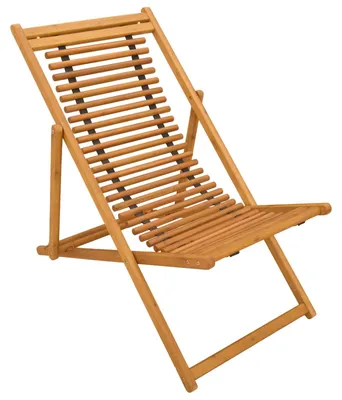 Image de vidaXL : Transat 3 positions, en bois d'eucalyptus massif, finition naturelle