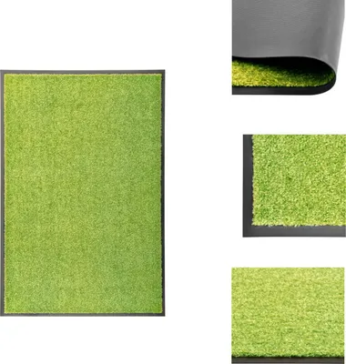 Produktbild von vidaXL Fußmatte Waschbar Grün 60x90 cm -  Fußmatten