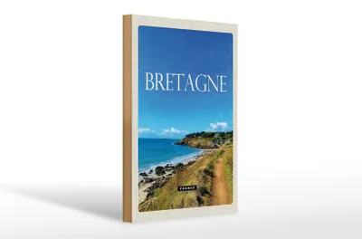 Produktbild von Holzschild Reise 20x30cm Bretagne France Urlaub Reiseziel