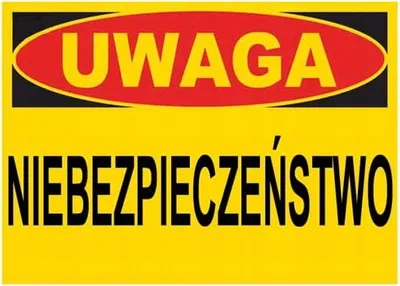 Zdjęcie produktu dla BTO-25 - ZNAK - TABLICA uwaga niebiezpieczeństwo