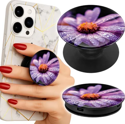 Image de Popsocket Support/support pour téléphone portable à doigt Pink Daisy Flowers