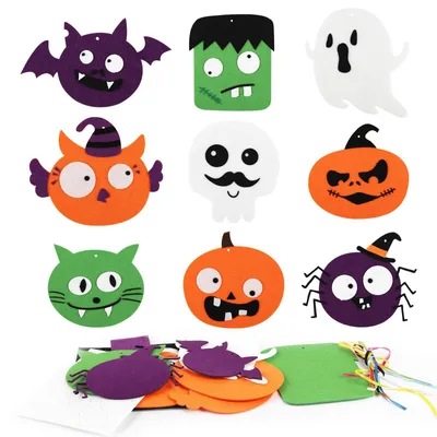 Obrázok produktu pre Sada na kreatívne tvorenie pre deti, 9 kusov, téma: Halloween, materiál: filc