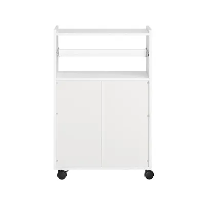 Immagine prodotto di Carrello da cucina con ripiano estraibile - 59x92x40 cm - Bianco