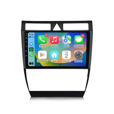Zdjęcie produktu dla 9" Android Radio samochodowe 64GB Audi A6 C5 (1997–2004) CarPlay Android Auto GPS Bluetooth
