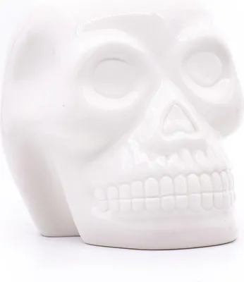 Obrázok produktu pre Aromatická lampa na čajové sviečky Candle Brothers, dizajn s lebkou, keramická aromatická lampa, VxŠxH: 12x12x12,5 cm, na Halloween