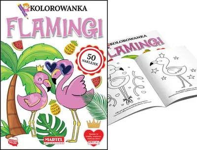 Produktbild von Malbuch mit Aufklebern Flamingos Martel