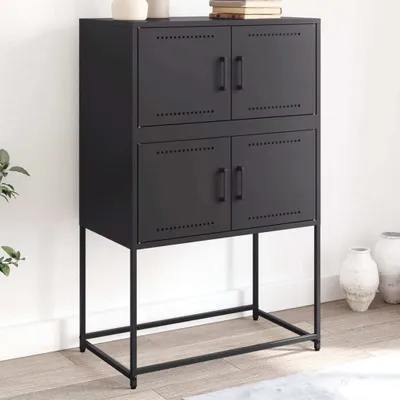 Obrázok produktu pre vidaXL Príborník čierny 68,5x38,5x107 cm oceľ