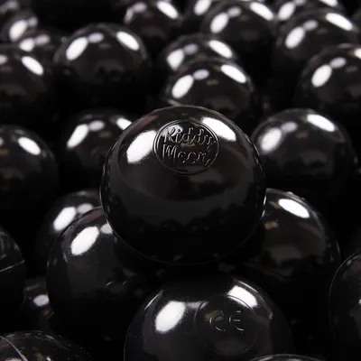 Zdjęcie produktu dla KiddyMoon plastikowe piłeczki 7cm czarny 300 zabawka zestaw kulek
