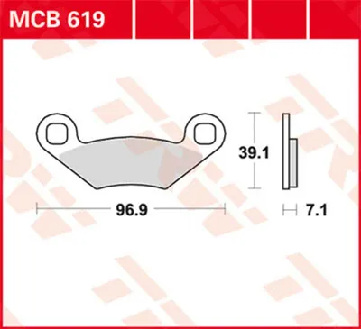 Produktbild von TRW Bremsbelagsatz MCB619 Sportsman 600