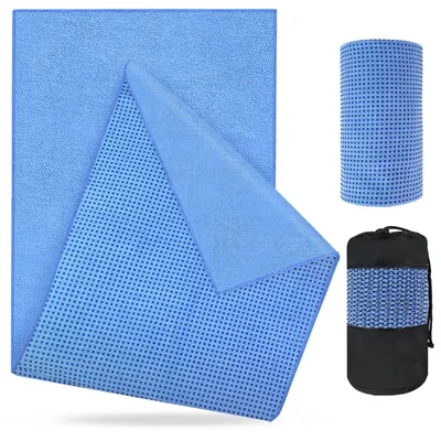 Immagine prodotto di Asciugamano per yoga in microfibra, antiscivolo, 183 x 63 cm, ad asciugatura rapida, ideale per tappetini da yoga